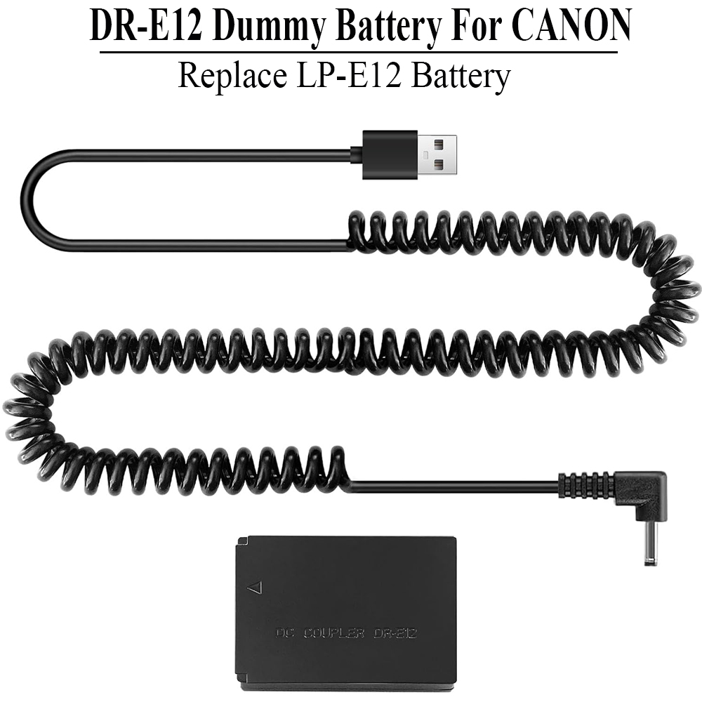 Canon Camera Eos M50 Mark Ii - ACK-E12 przewód zasilający USB LP-E12 imitacja