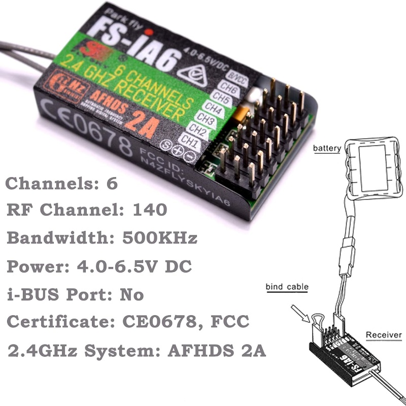 Odbiornik Flysky FS-IA6 6-kana – Drone Racing Battery recenzja i cena
