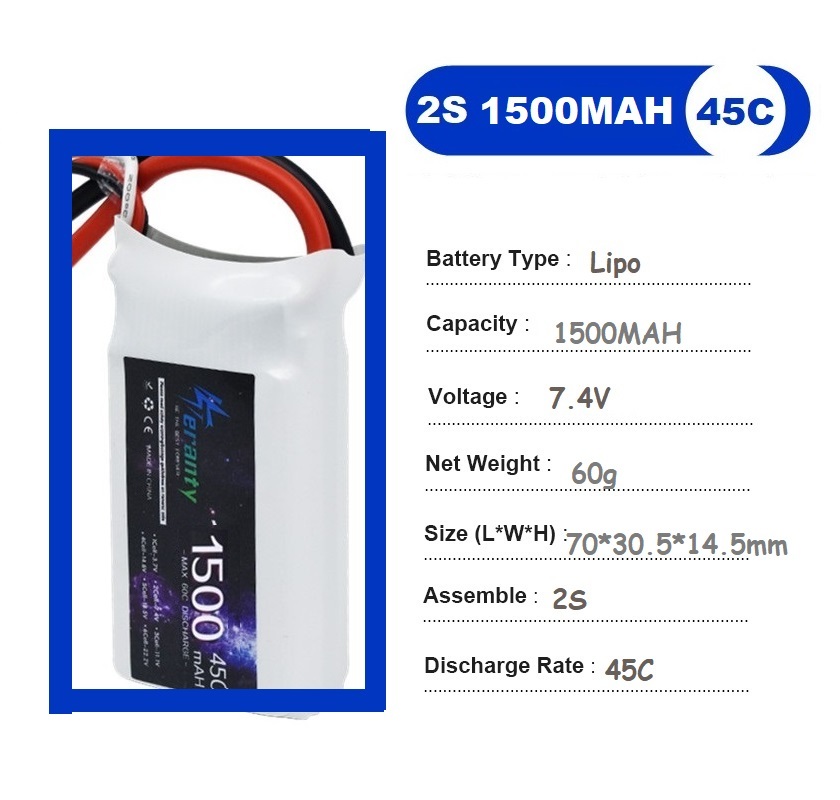 2 sztuk 7.4V Lipo 2S bateria 1 – Drone Racing Battery recenzja i cena